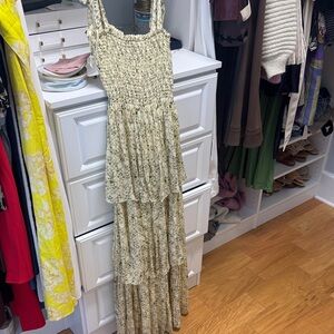 Hill House maxi yellow green Maxi Dress
